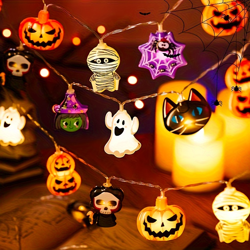 Baby Nursery Wall Lights - Spooky Halloween LED Decorative String Lights,