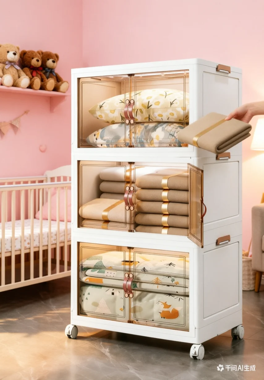 Baby Nursery Unit - Ultra-Thin 7cm Foldable Storage Box PP