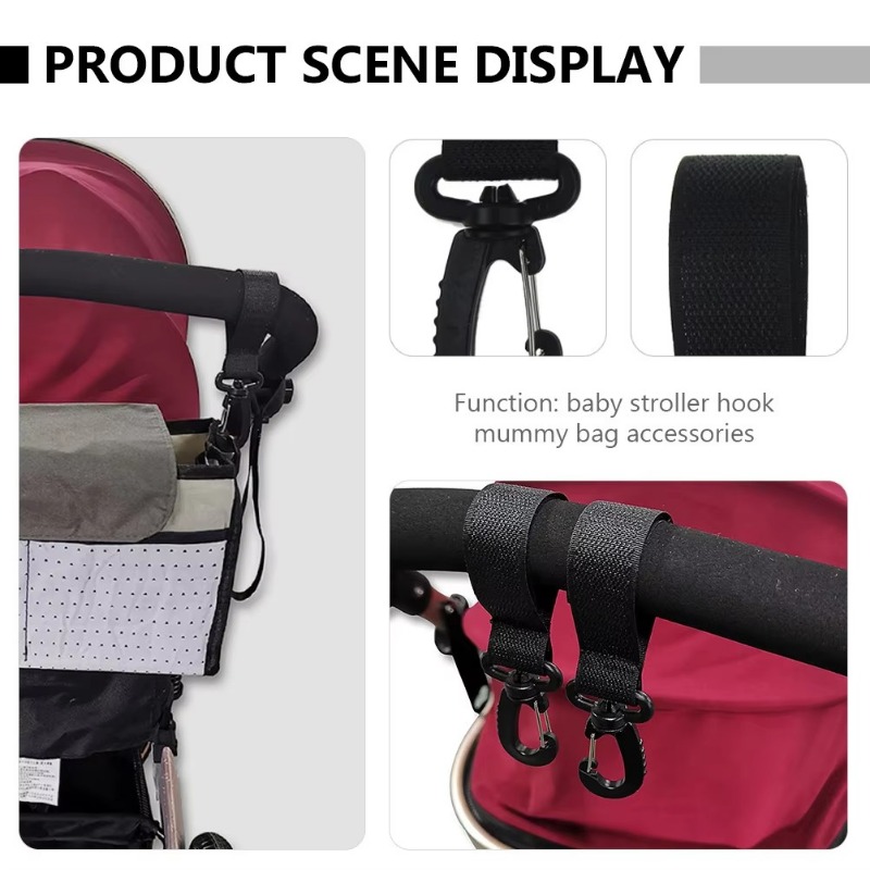 Baby Nursery Hooks - 2-10Pcs Baby Stroller Hooks Rotatable Hangers