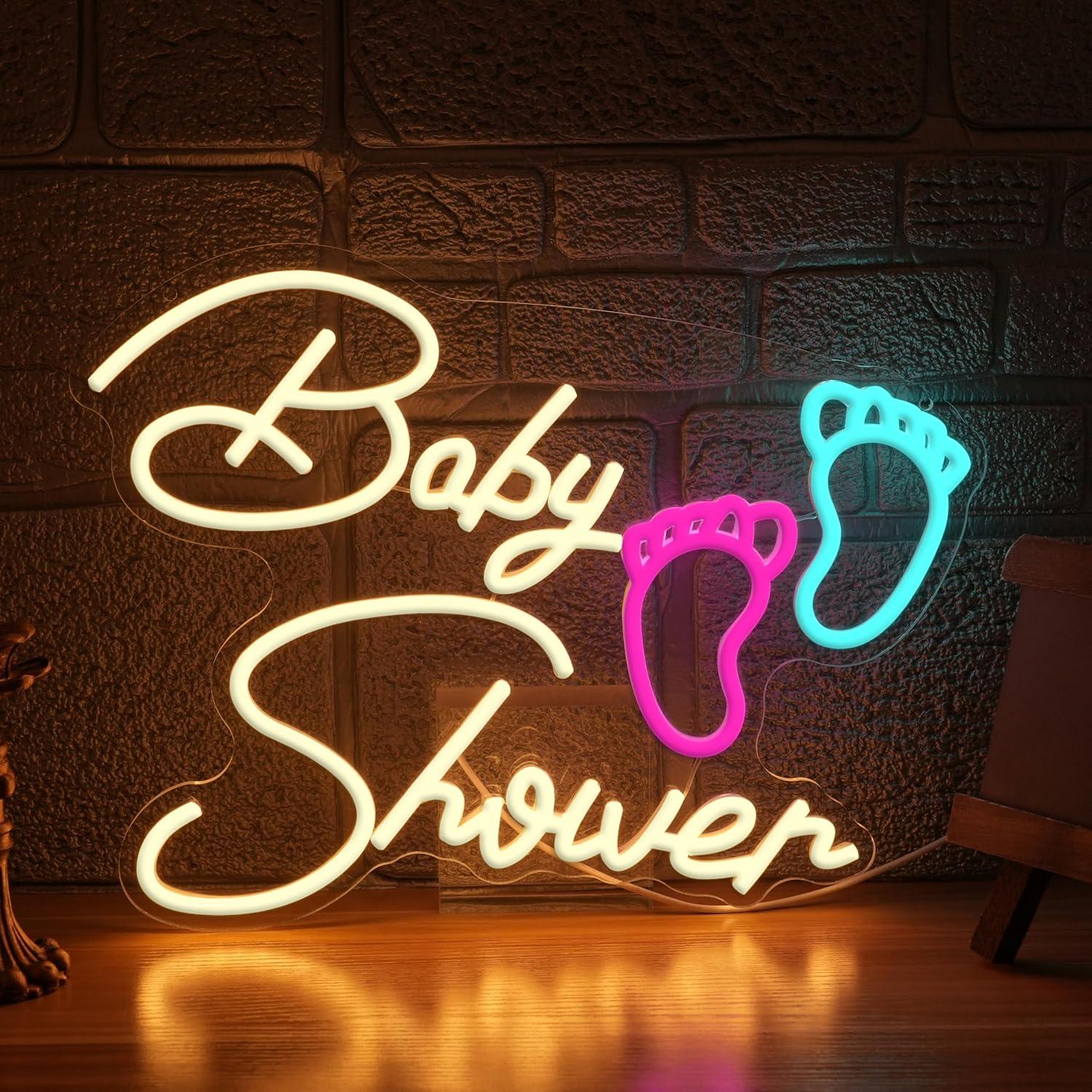 Baby Nursery Wall Lights - Baby Shower Neon Sign USB Dimmable