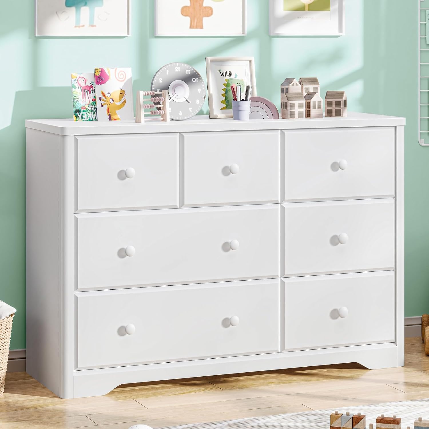 Drawer Dresser White - Dresser Cabinet 7 Drawers Kids Nursery