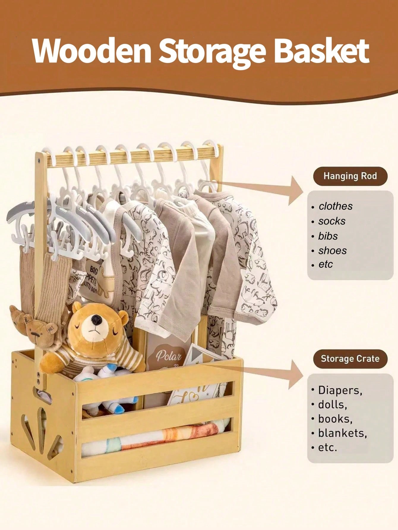Baby Shower Crate Box With Han - đánh giá và giá Baby Nursery Unit