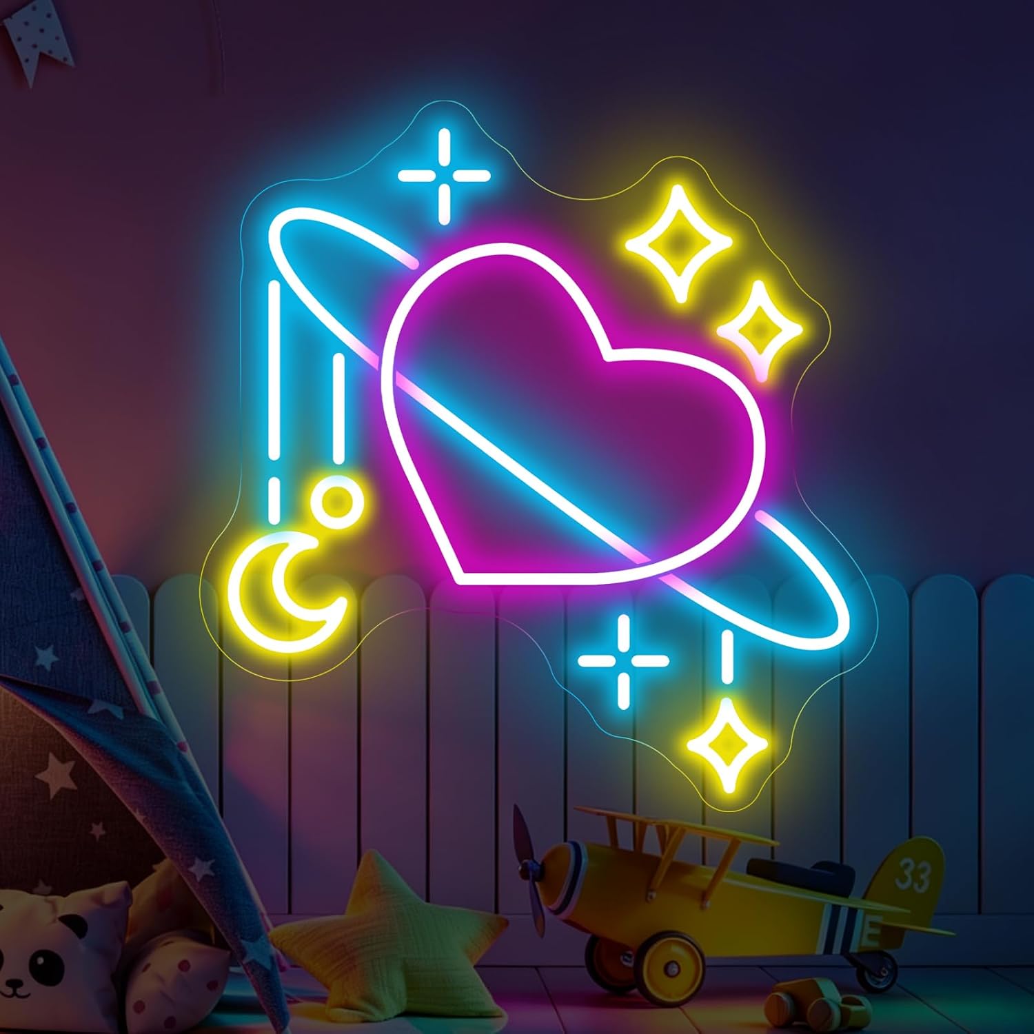 Space Planet Neon Sign LED Neo - đánh giá và giá Baby Nursery Wall Lights