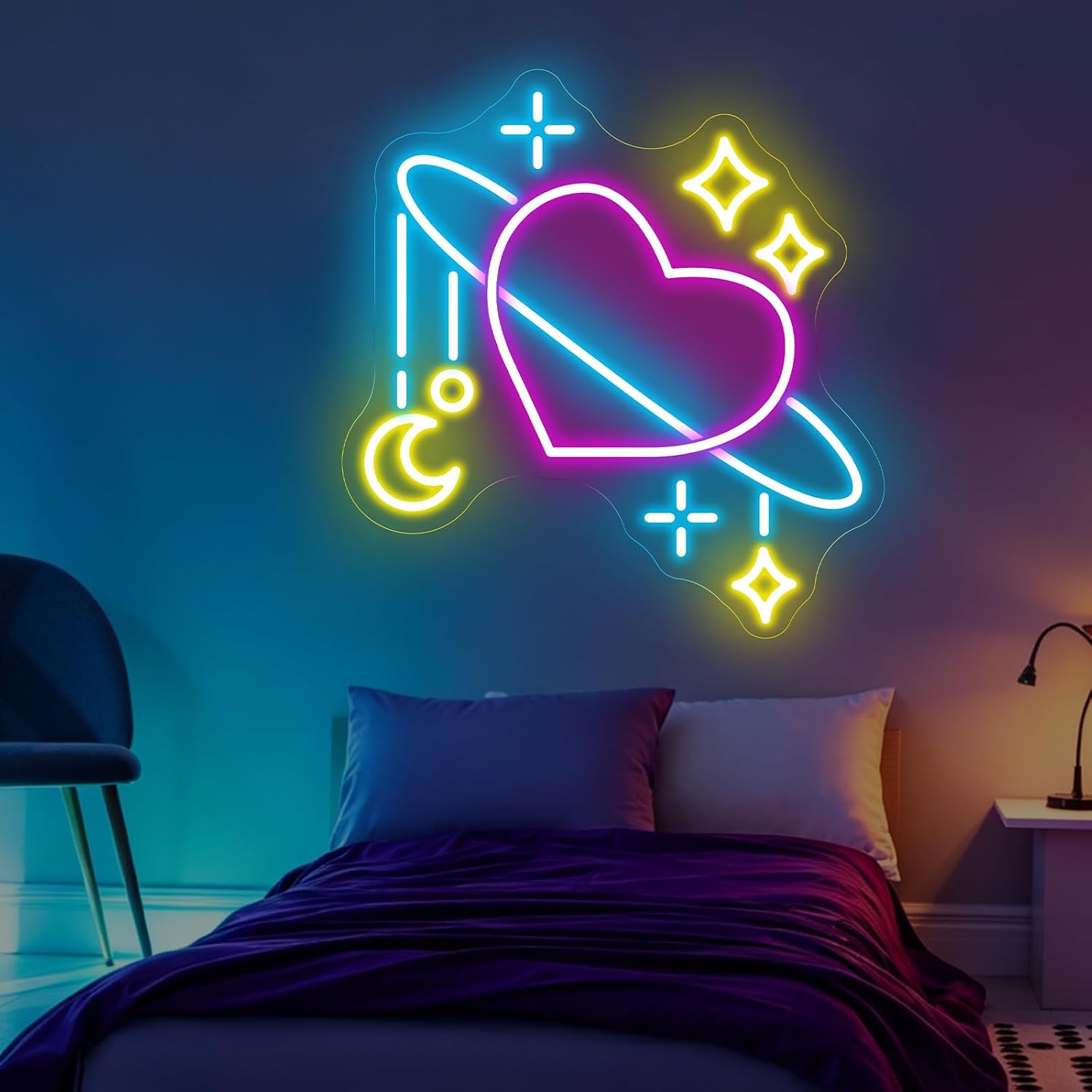 Space Planet Neon Sign LED Neo - đánh giá và giá Baby Nursery Wall Lights