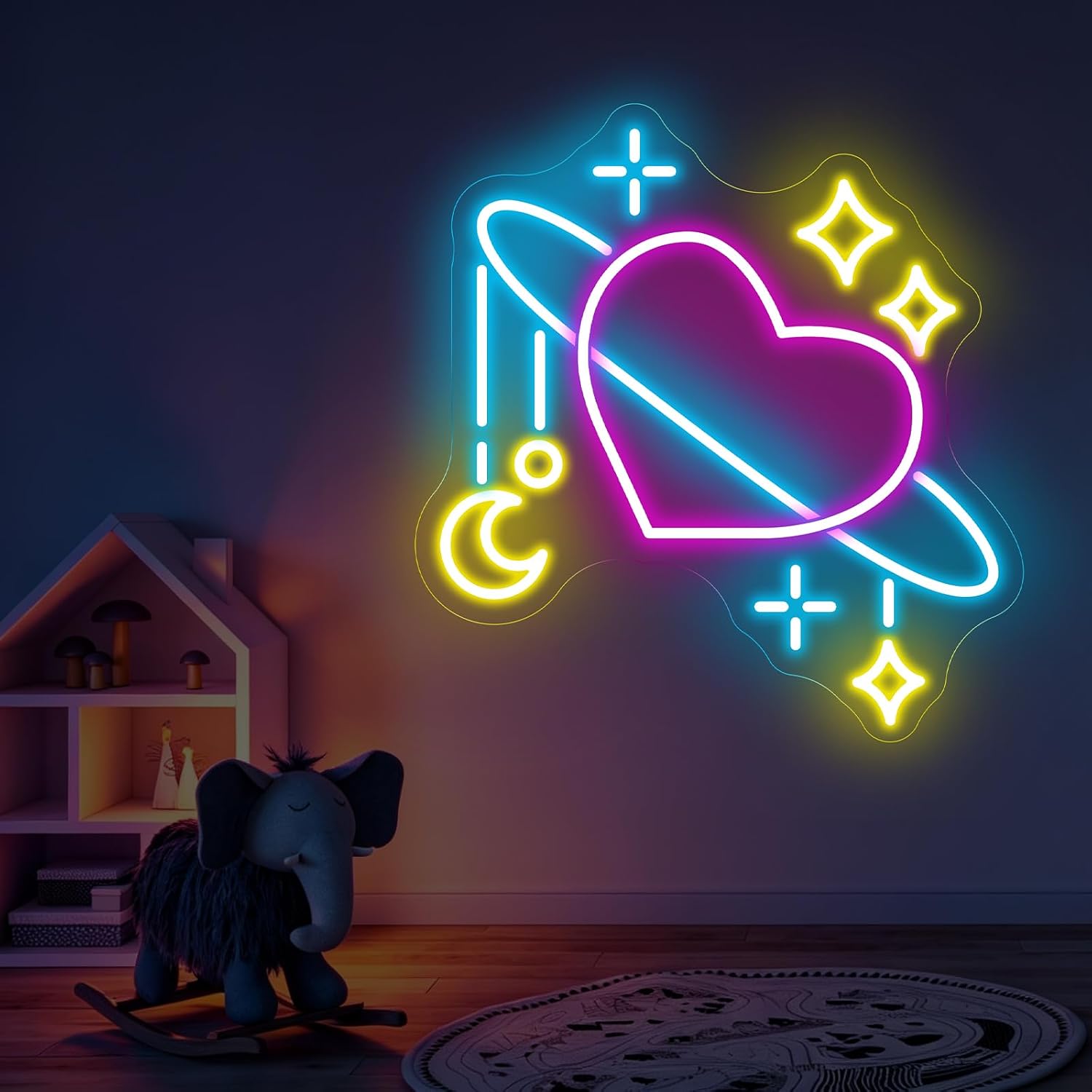 Space Planet Neon Sign LED Neo - đánh giá và giá Baby Nursery Wall Lights