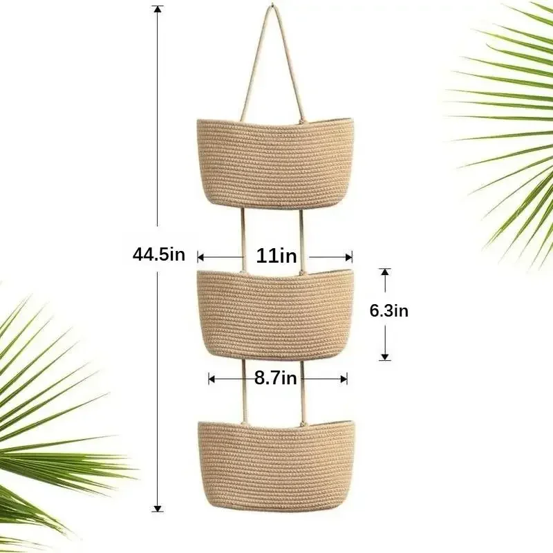 3-Tier Woven Cotton Hanging St - đánh giá và giá Baby Nursery Hooks