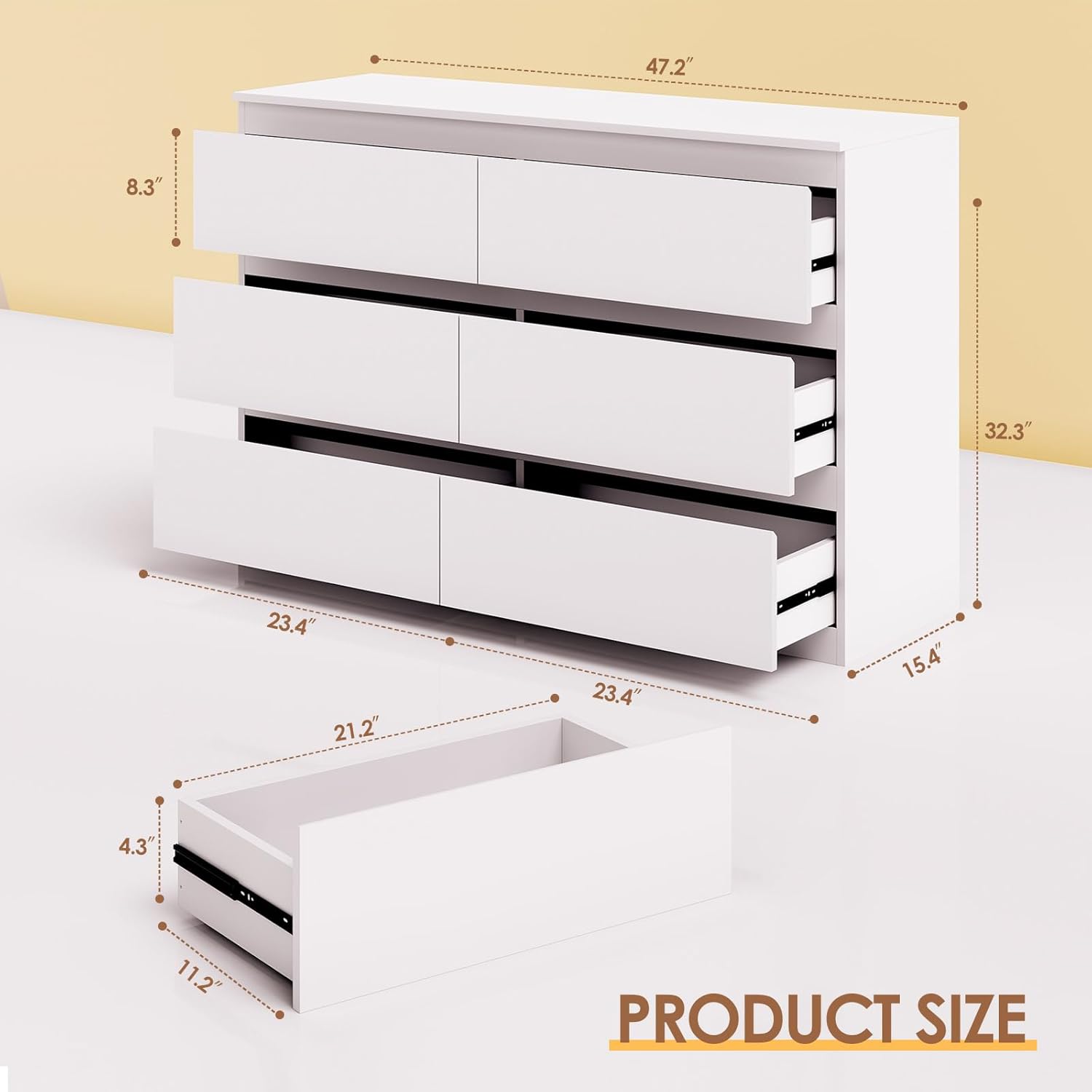 White Wood Dresser for Bedroom - đánh giá và giá Drawer Dresser White