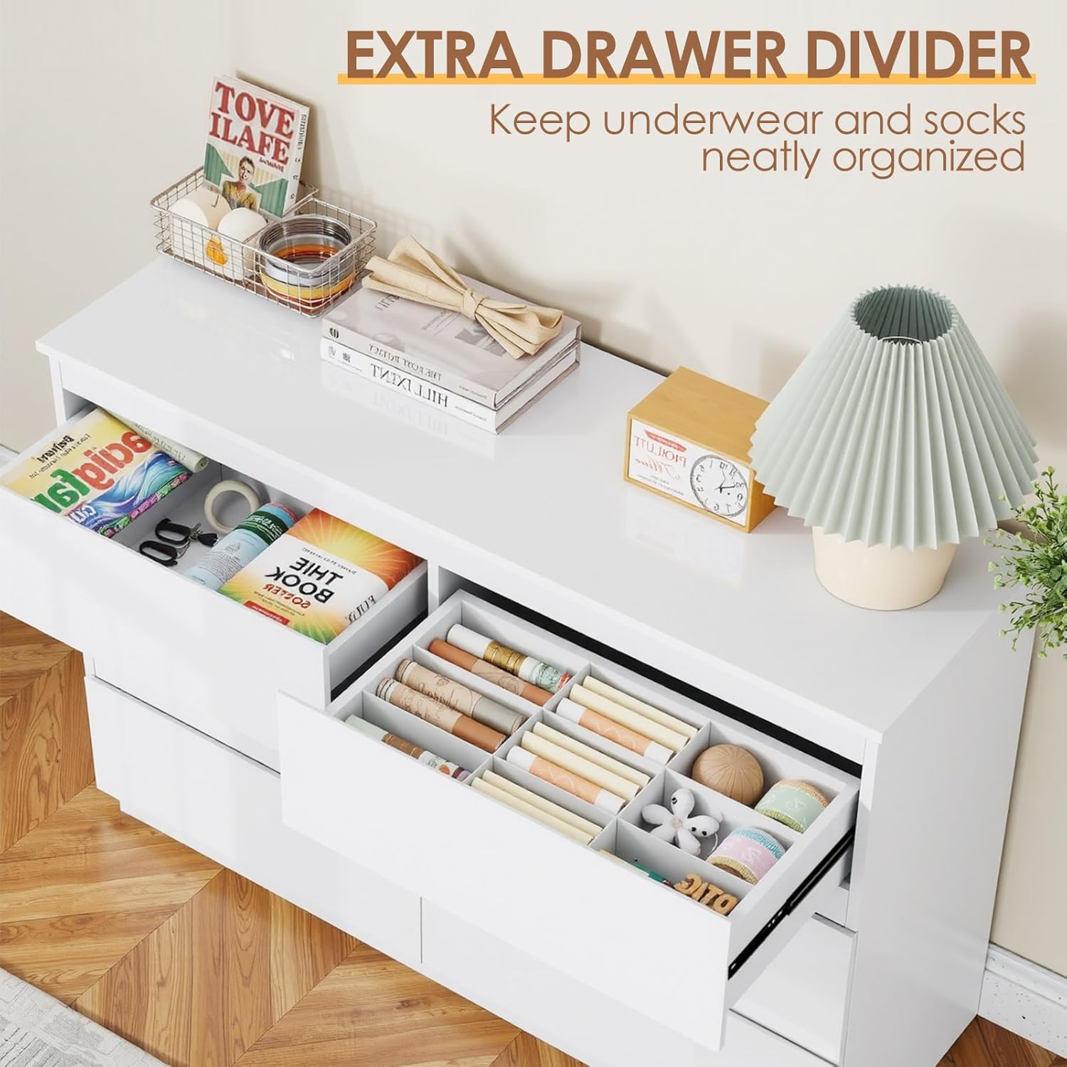 White Wood Dresser for Bedroom - đánh giá và giá Drawer Dresser White