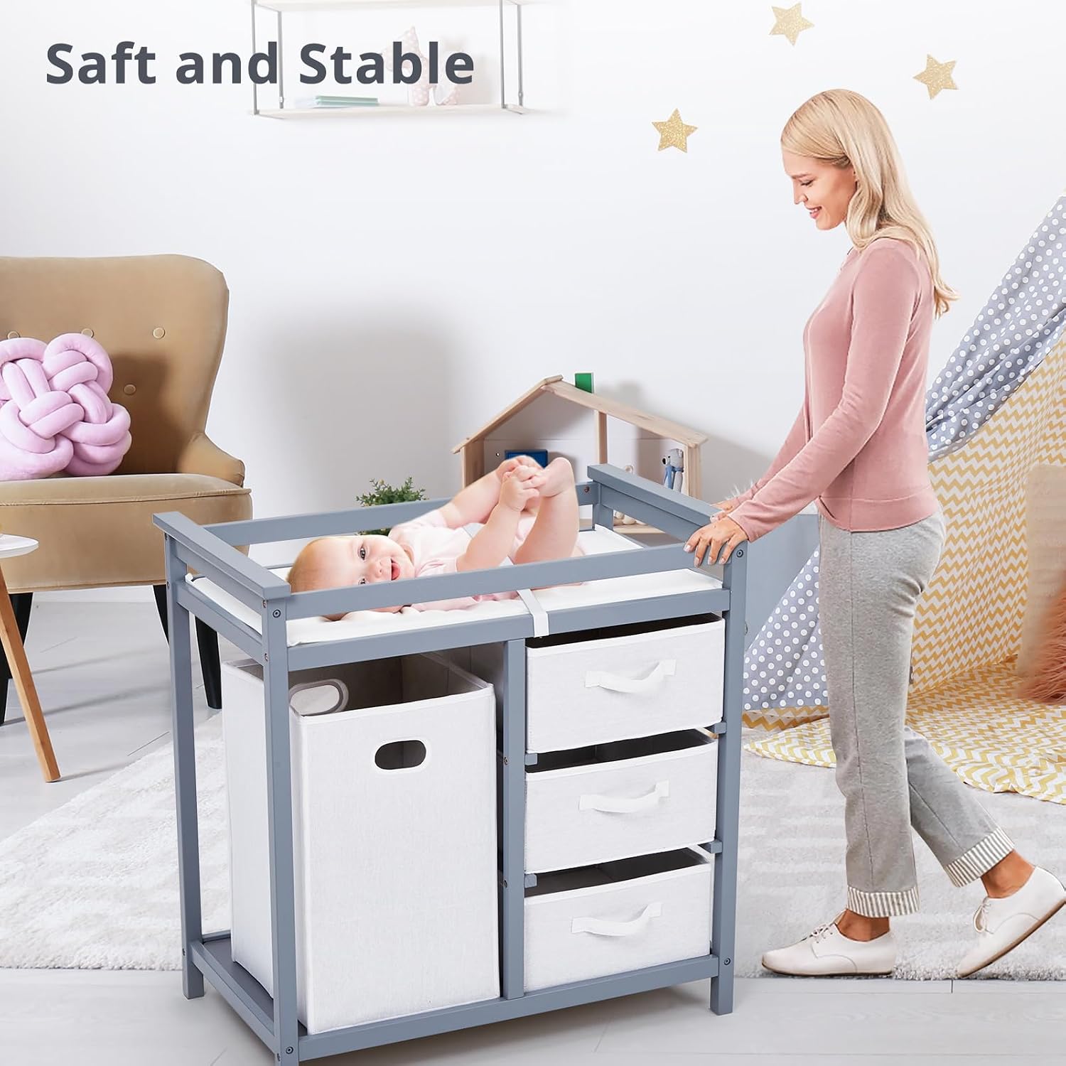 Baby Changing Table with Chang - đánh giá và giá Baby Nursery Unit