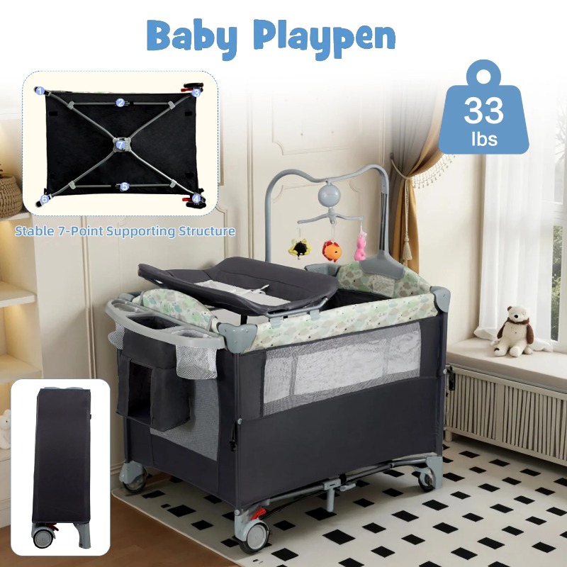 Pack n Play Portable Playard w - đánh giá và giá Baby Nursery Table