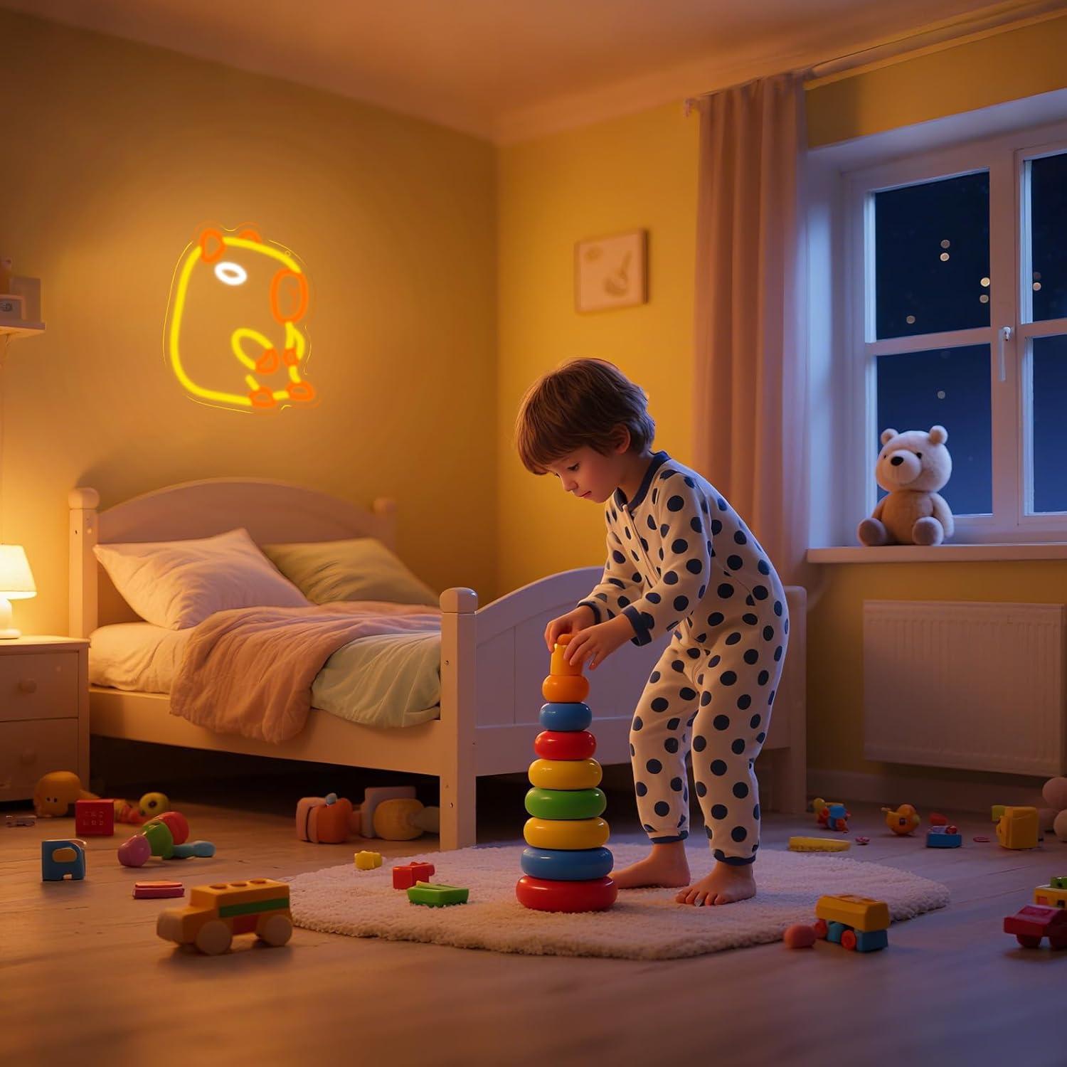 Capybara Neon Sign Dimmable LE - đánh giá và giá Baby Nursery Wall Lights