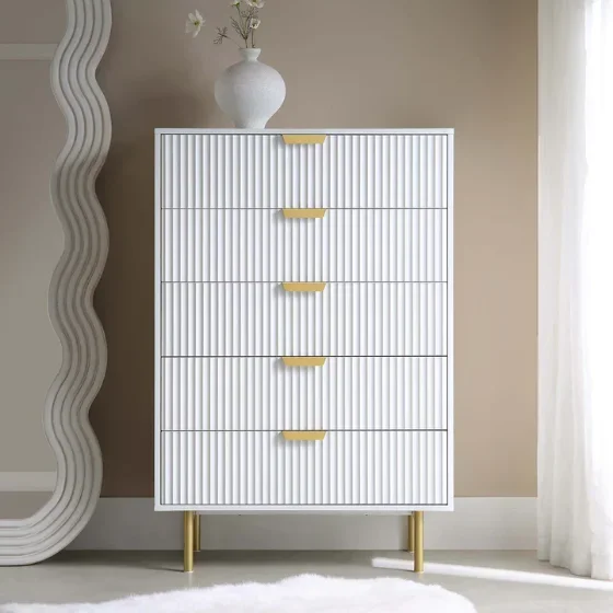 A Modern Style Large Storage S - đánh giá và giá Drawer Dresser White