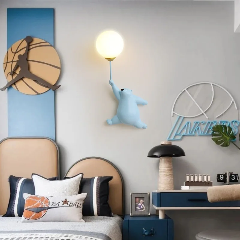 Cartoon Polar Bear LED Sconce  - đánh giá và giá Baby Nursery Wall Lights