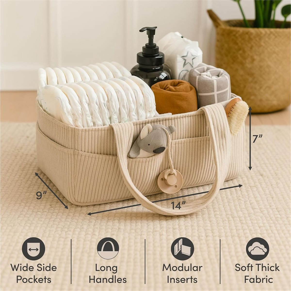 Nices Baby Diaper Caddy Organi - đánh giá và giá Baby Nursery Table
