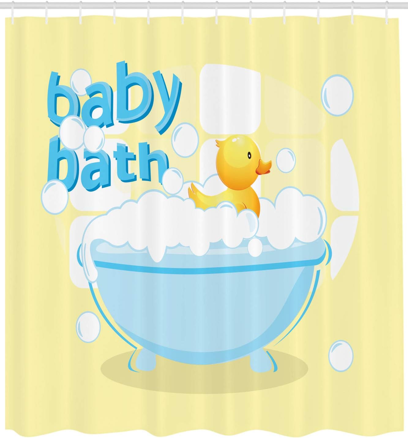 Yellow Baby Bath Shower Curtai - đánh giá và giá Baby Nursery Curtains