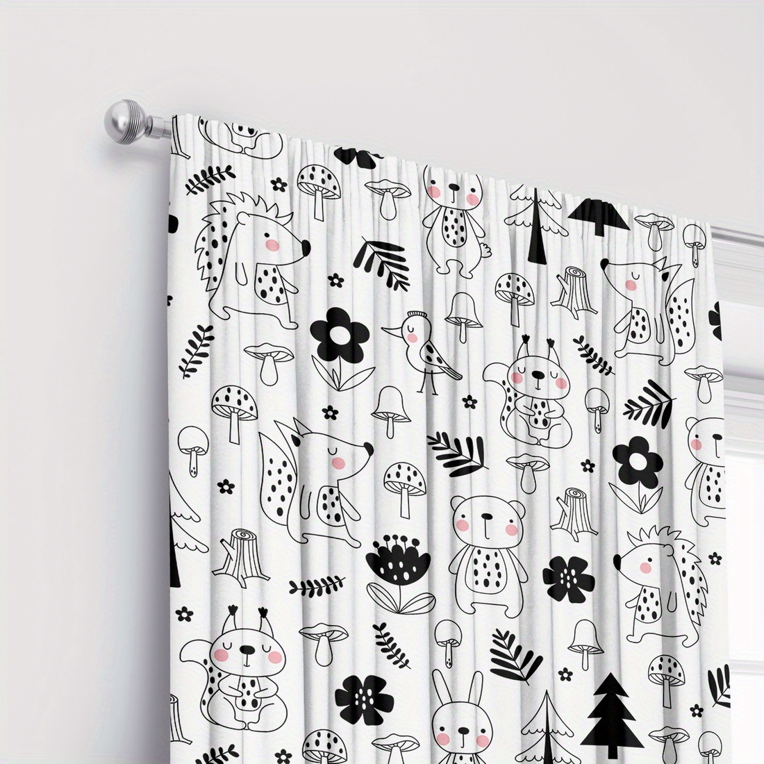 Cute Woodland Forest Nursery C - đánh giá và giá Baby Nursery Curtains