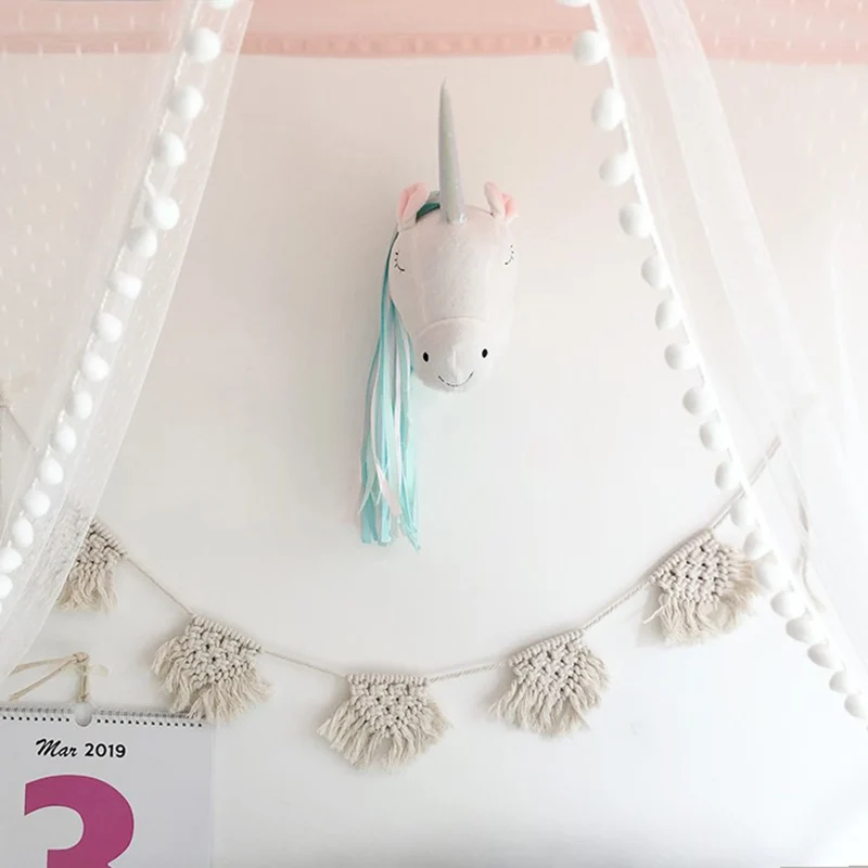 Unicorn Plush Animal Head Wall - đánh giá và giá Baby Nursery Decor Girl
