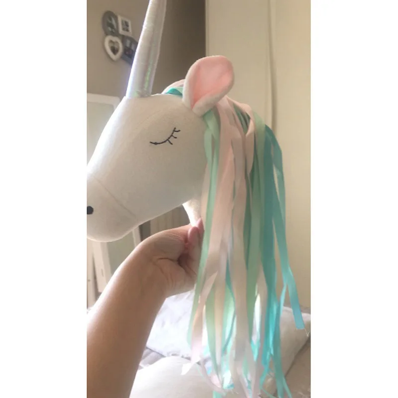 Unicorn Plush Animal Head Wall - đánh giá và giá Baby Nursery Decor Girl