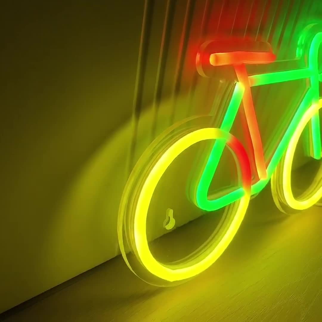 Bicycle LED Neon Sign, For Wal - đánh giá và giá Baby Nursery Wall Lights