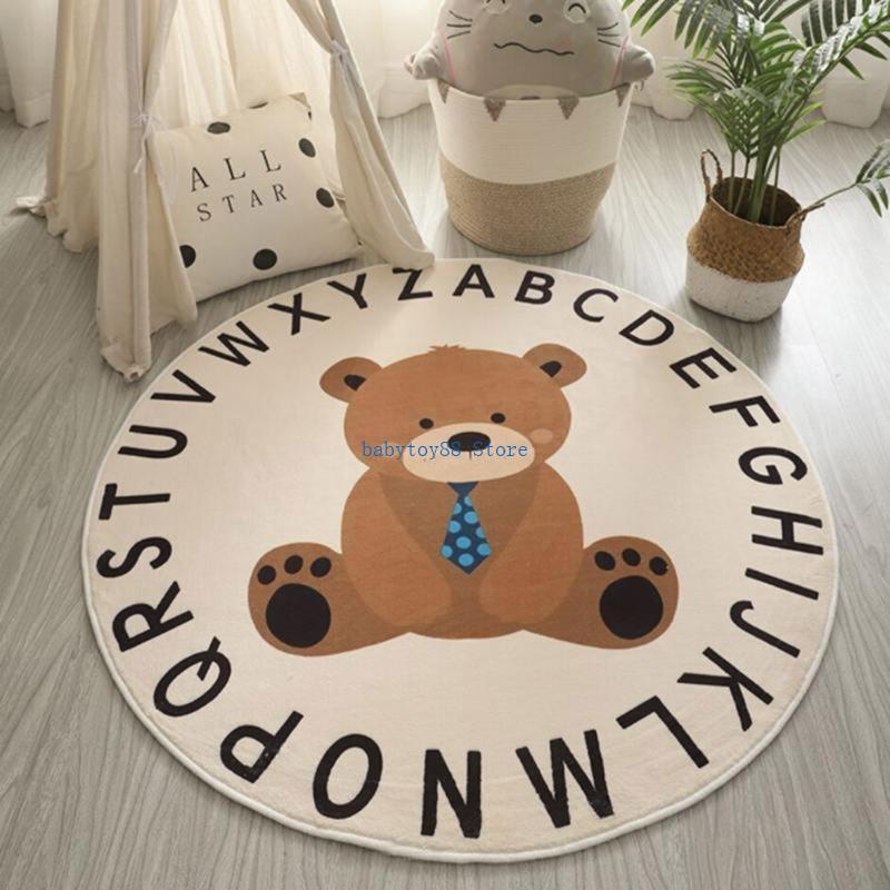 Y4UD Hoạt Hình In Hình Động Vậ - đánh giá và giá Baby Nursery Rug