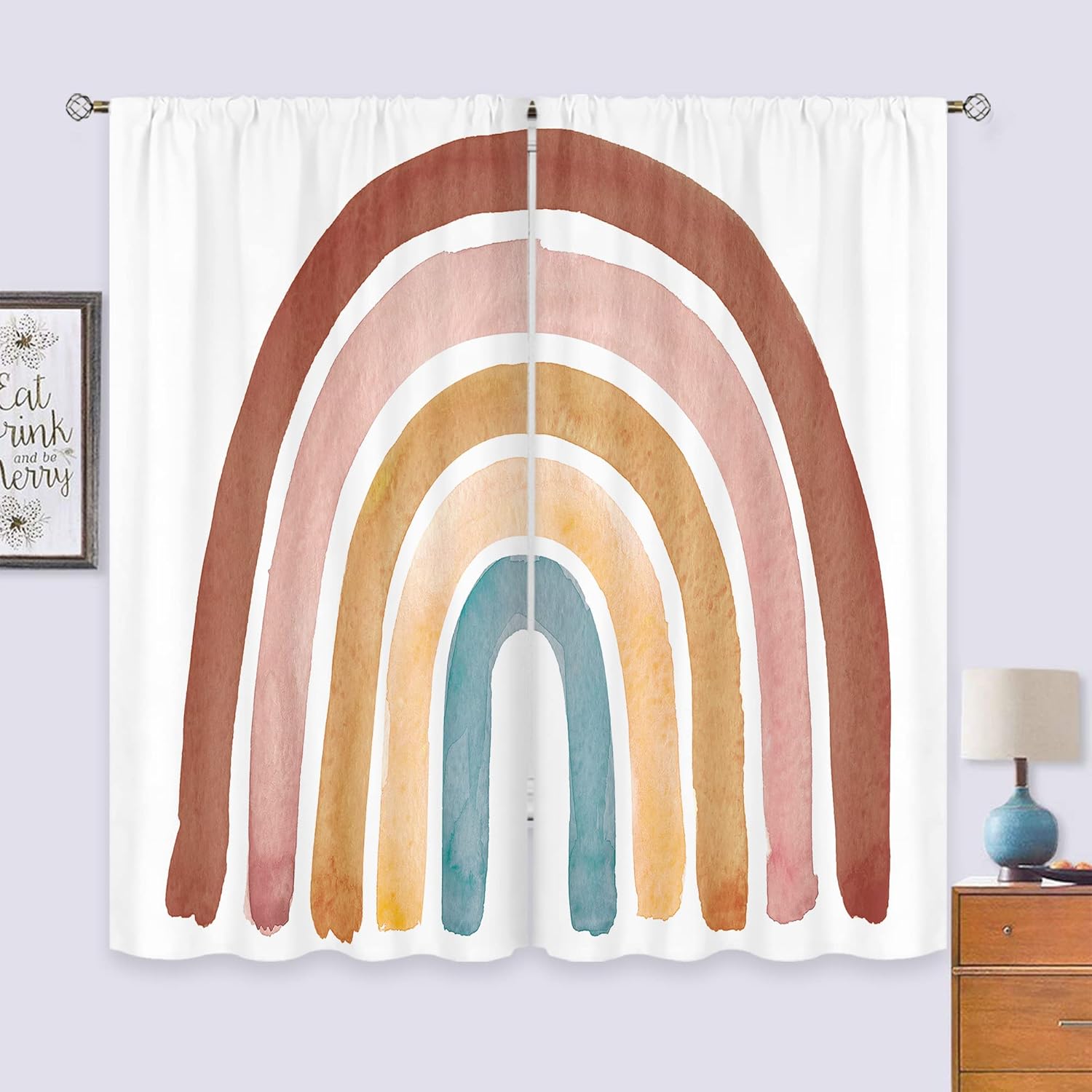 Kids Boho Rainbow Curtains for - đánh giá và giá Baby Nursery Curtains