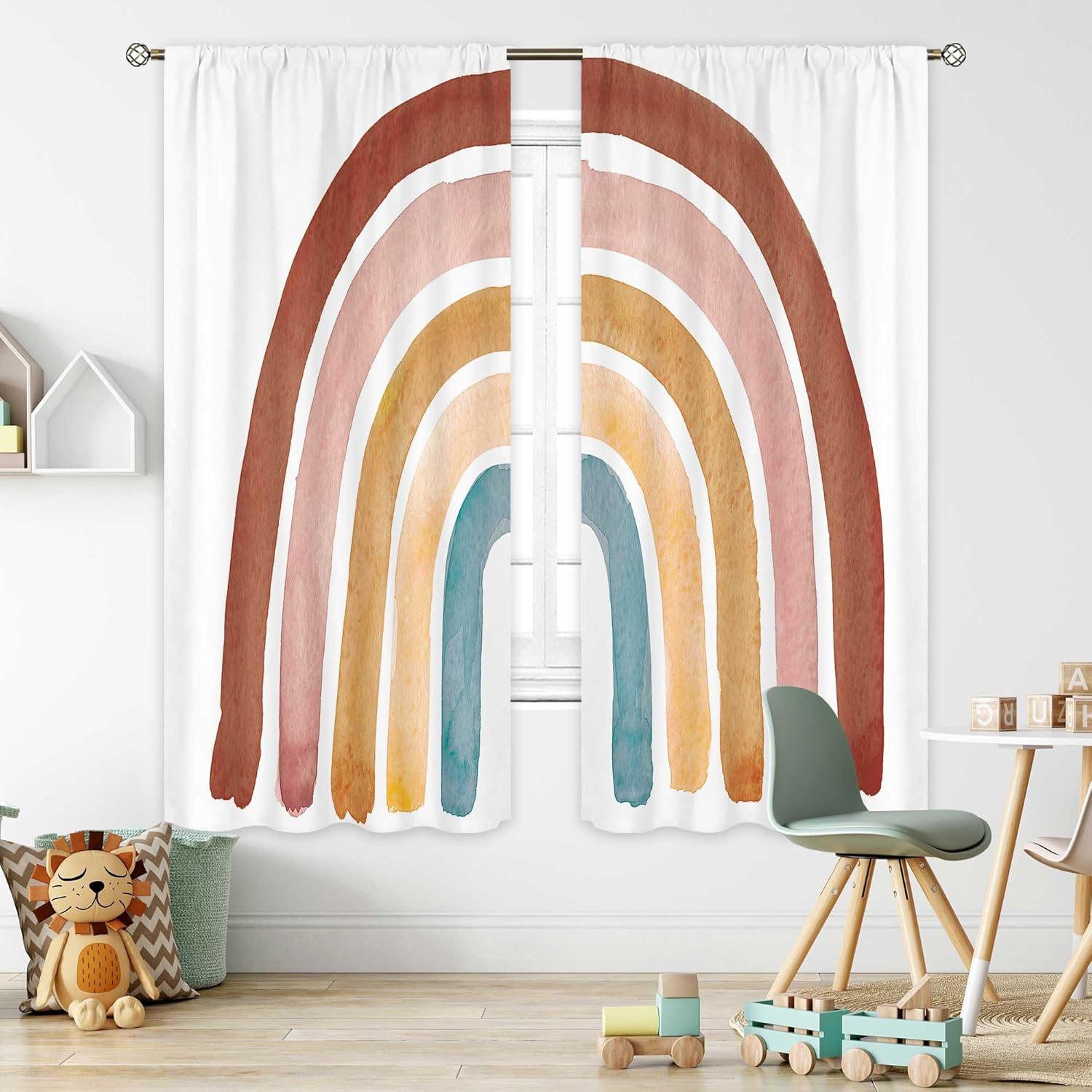 Kids Boho Rainbow Curtains for - đánh giá và giá Baby Nursery Curtains