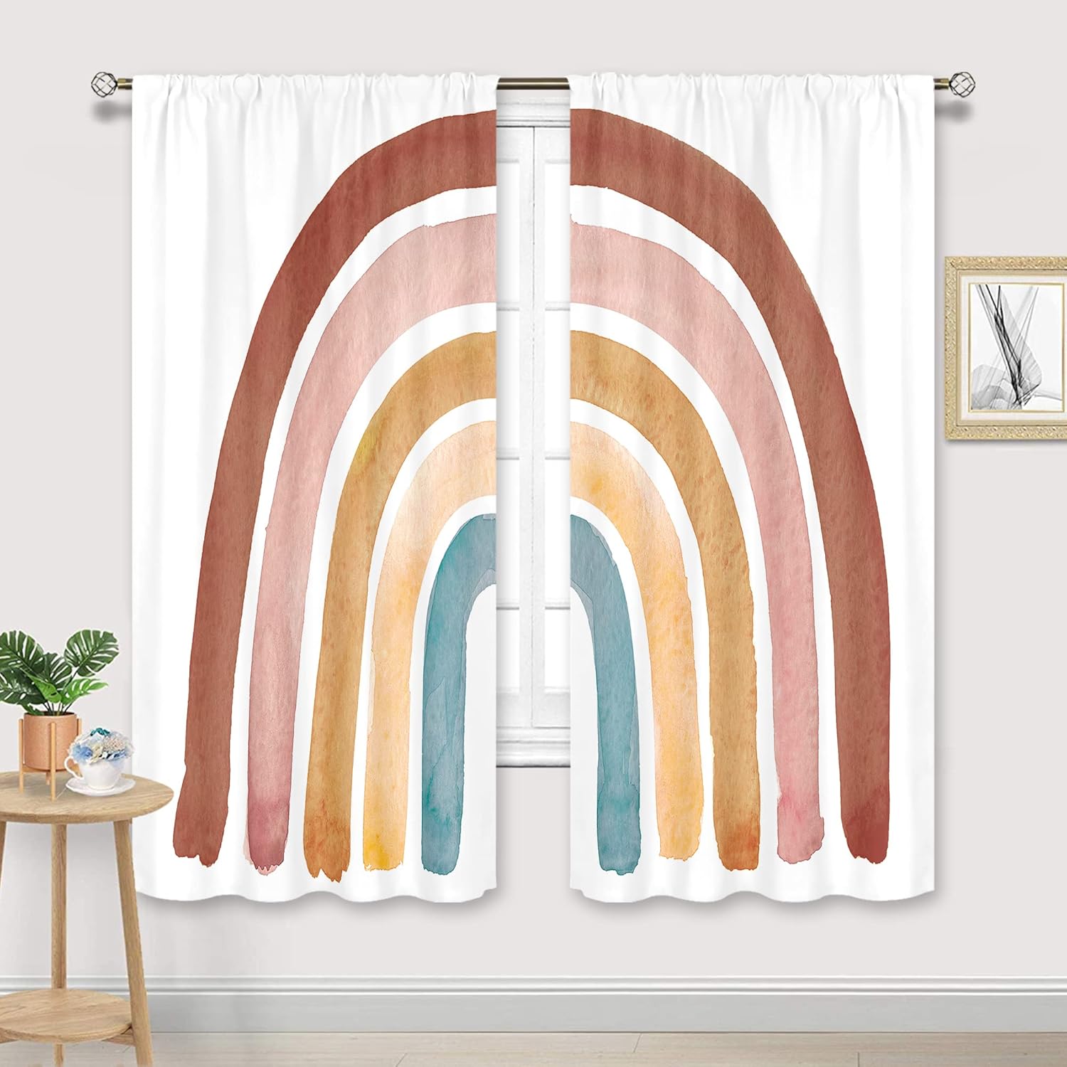 Kids Boho Rainbow Curtains for - đánh giá và giá Baby Nursery Curtains