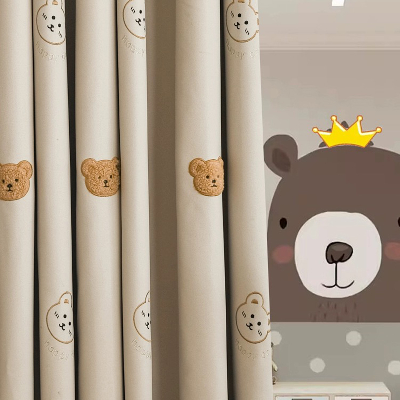 Korean Cartoon Brown Plush Bea - đánh giá và giá Baby Nursery Curtains