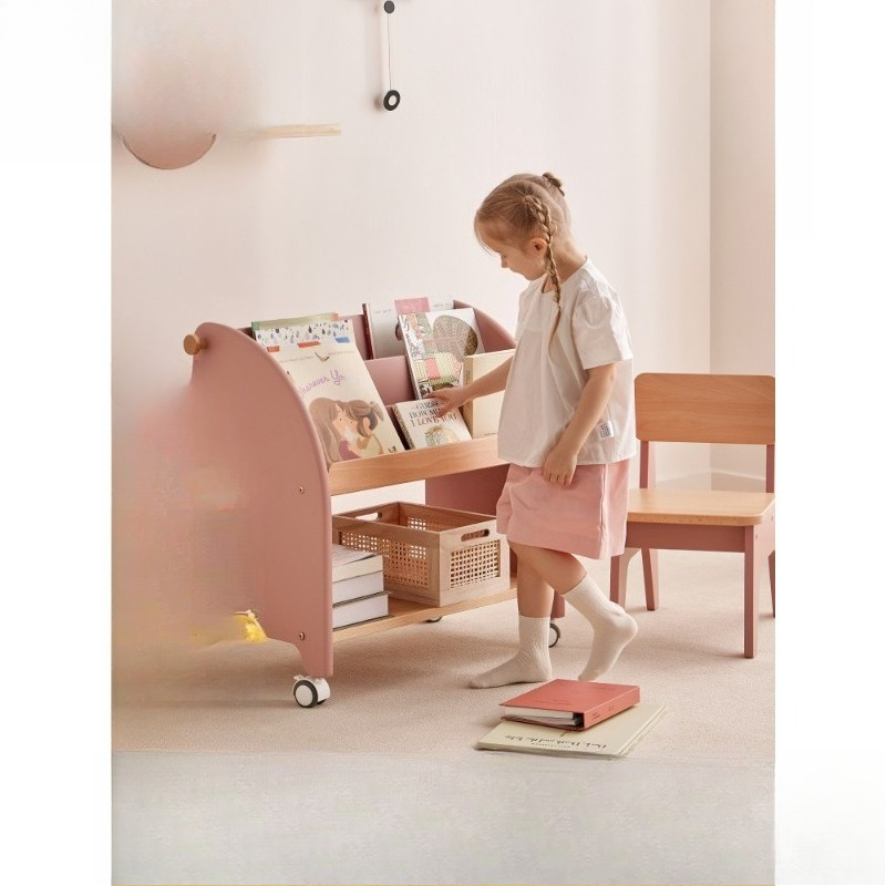 Solid wood bookshelf Floor-to- - đánh giá và giá Baby Bookshelf Small
