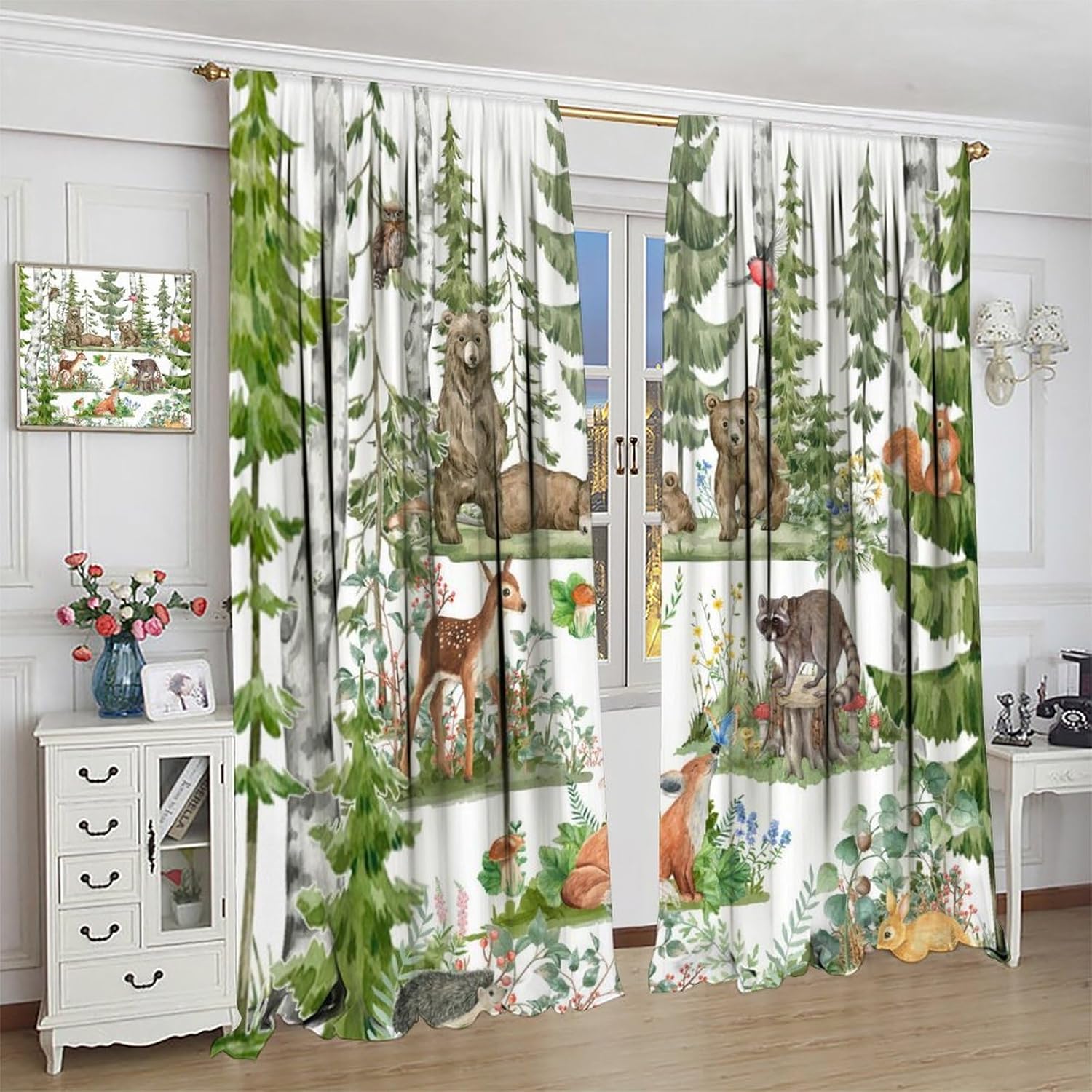 Forest Animal Curtains for Kid - đánh giá và giá Baby Nursery Curtains