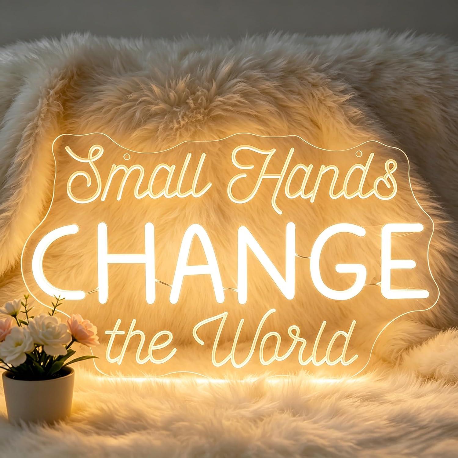 Small Hands Change the World N - đánh giá và giá Baby Nursery Wall Lights