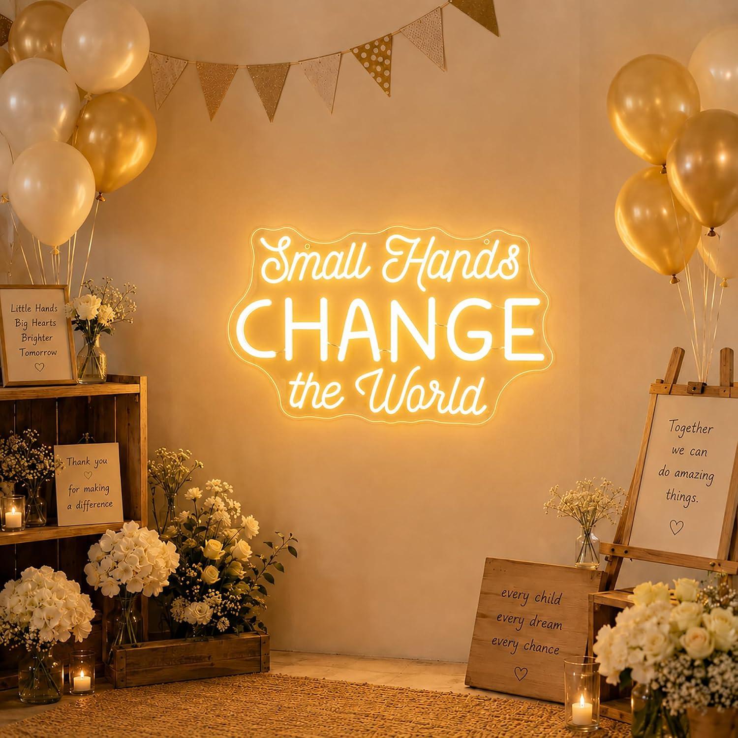 Small Hands Change the World N - đánh giá và giá Baby Nursery Wall Lights