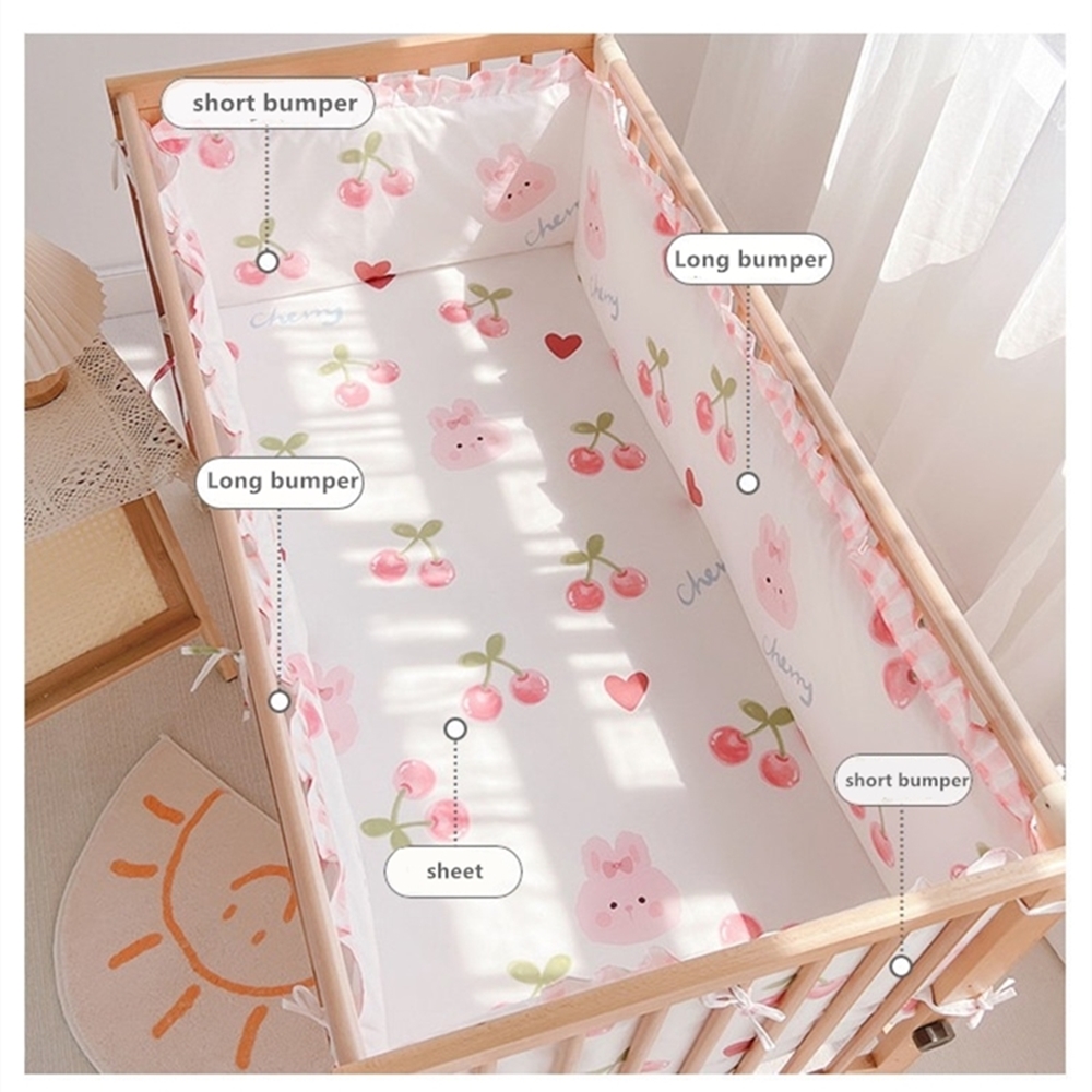 5Pcs Crib Bedding Set Girl Bab - đánh giá và giá Baby Nursery Decor Girl