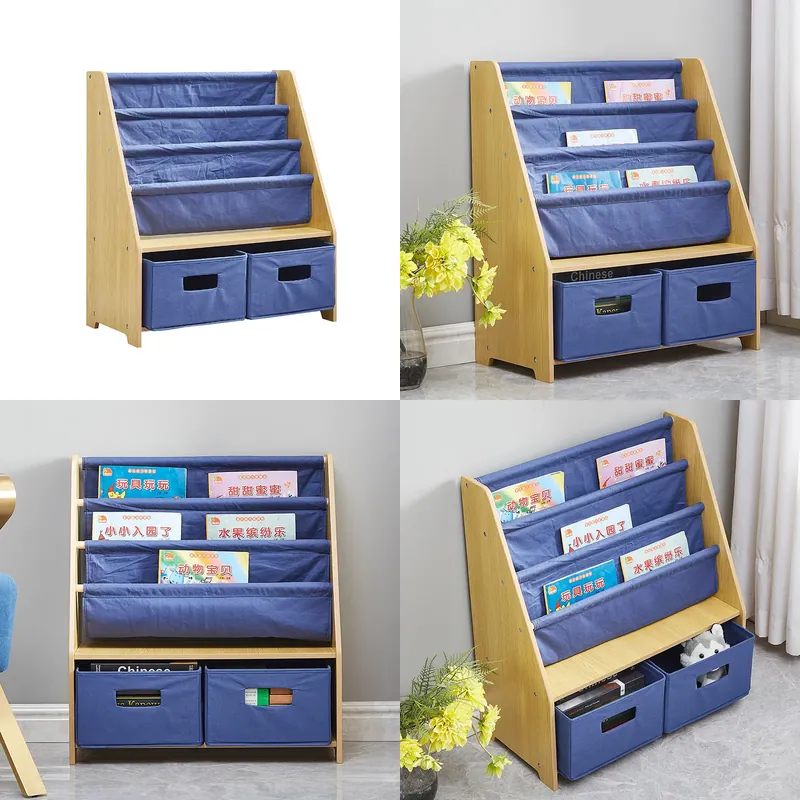 Kids Canvas Bookshelf Layered  - đánh giá và giá Baby Nursery Unit