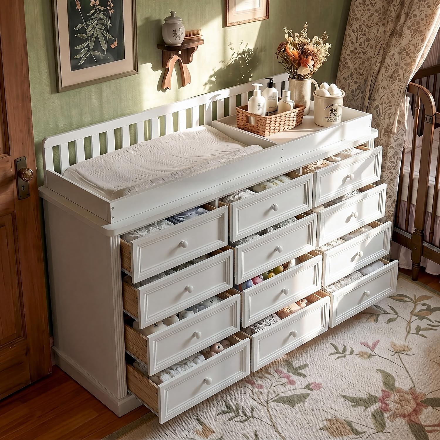 Baby Changing Table Dresser, 1 - đánh giá và giá Baby Nursery Table