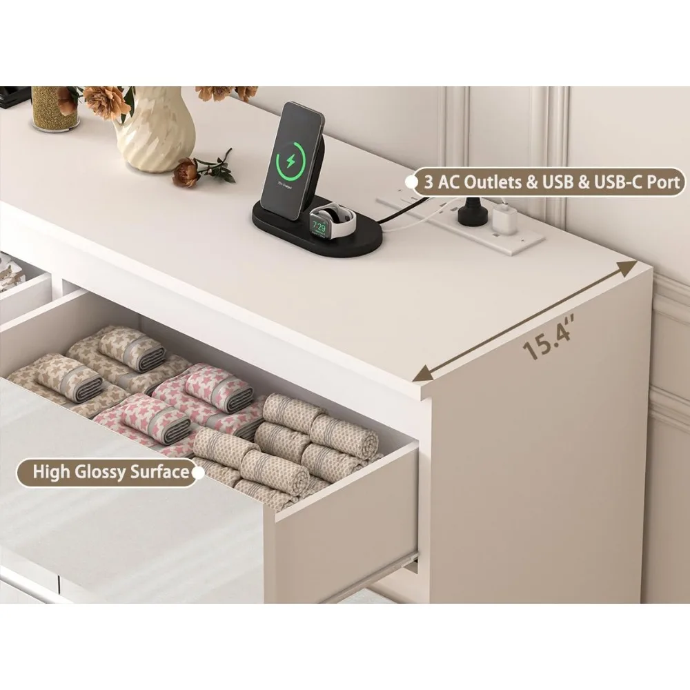 Large 70 Inch 9 Drawer Dresser - đánh giá và giá Drawer Dresser White