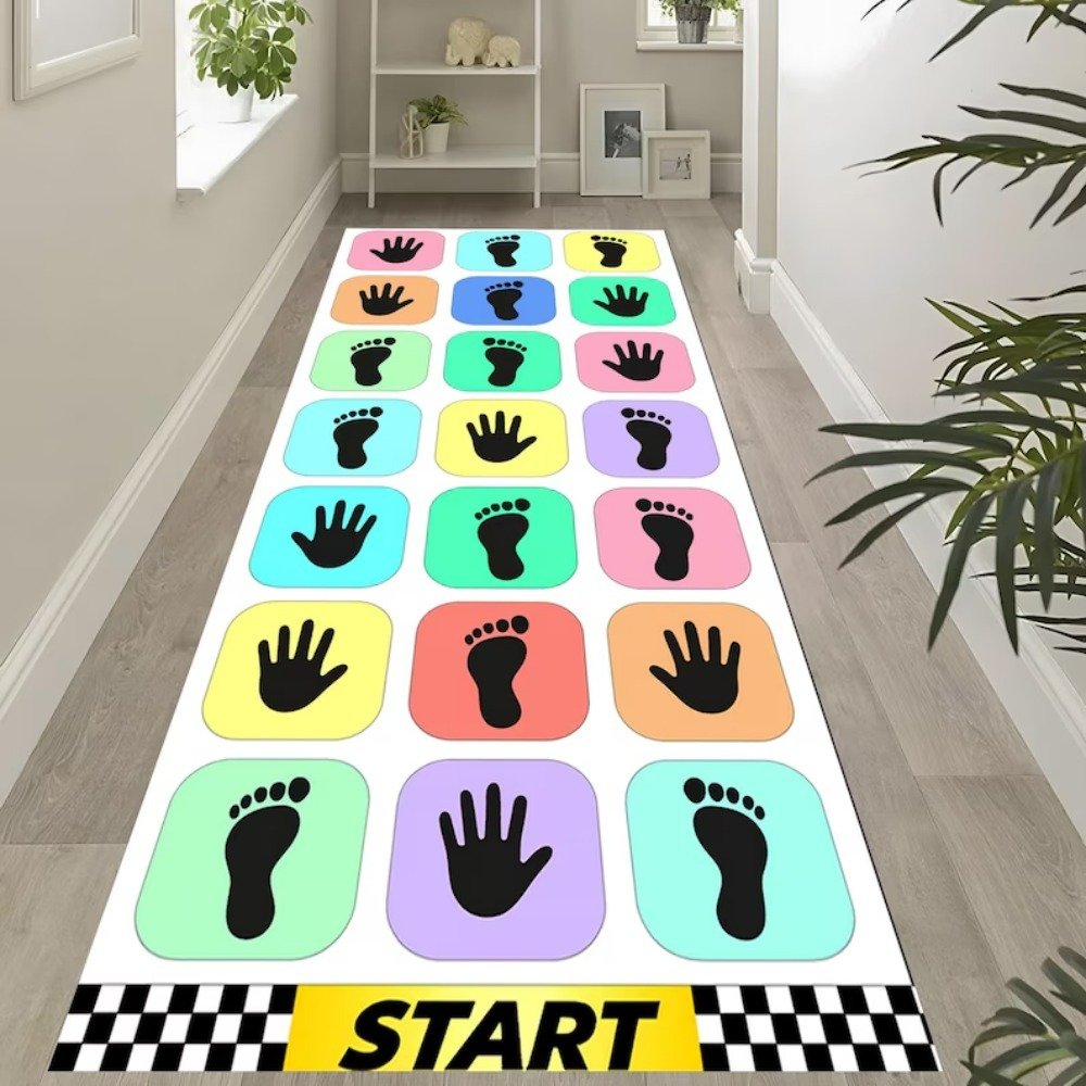 Handprint Foot Print Game Runn - đánh giá và giá Baby Nursery Rug