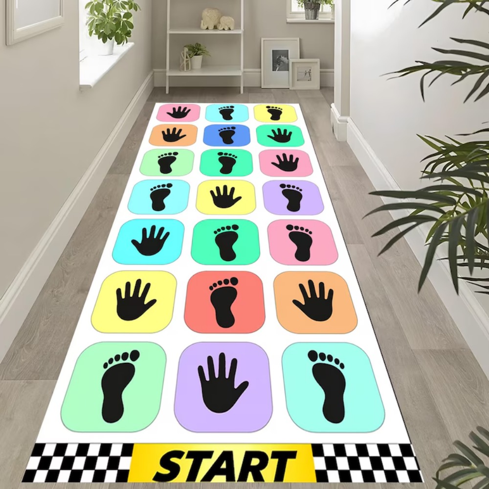 Handprint Foot Print Game Runn - đánh giá và giá Baby Nursery Rug
