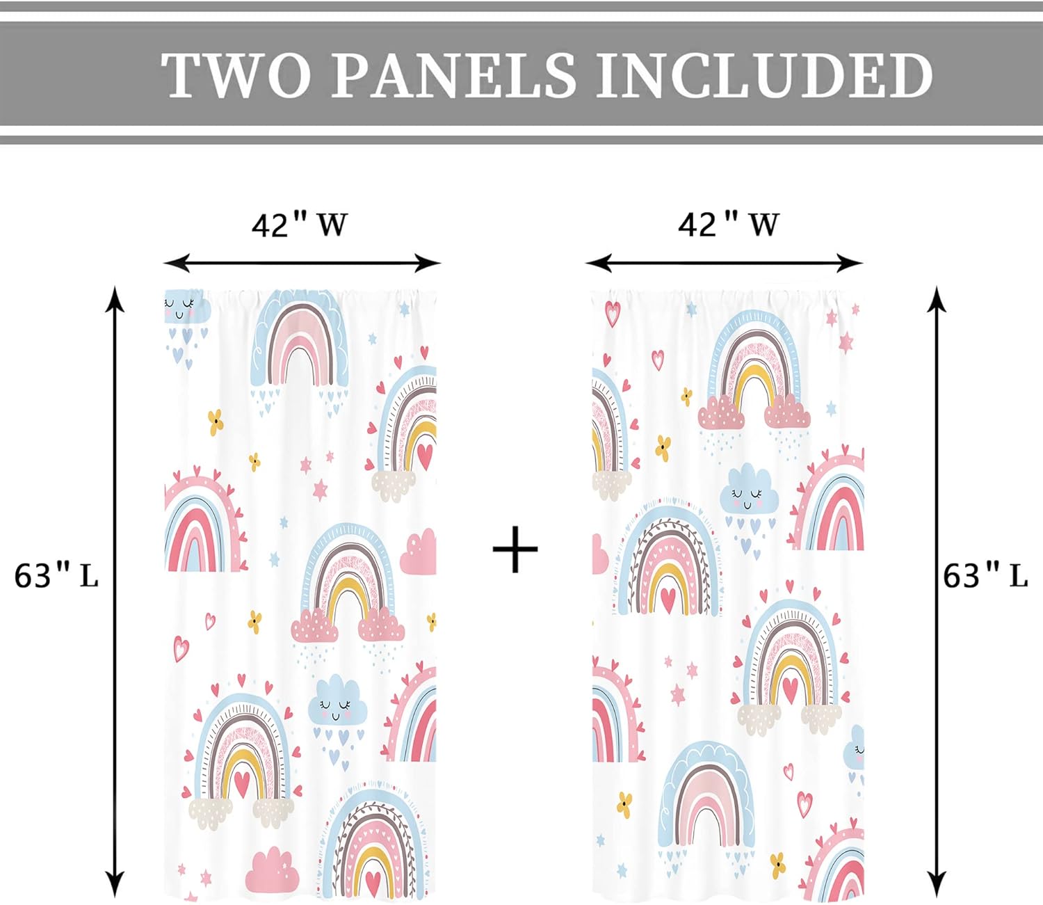 Baby Girls Pink Boho Rainbow C - đánh giá và giá Baby Nursery Curtains