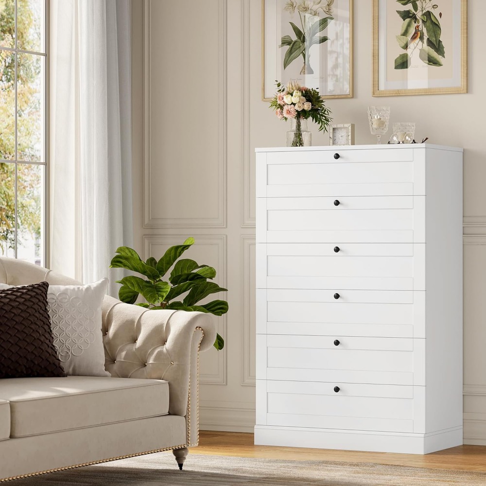 Exquisite White 6 Drawer Dress - đánh giá và giá Drawer Dresser White
