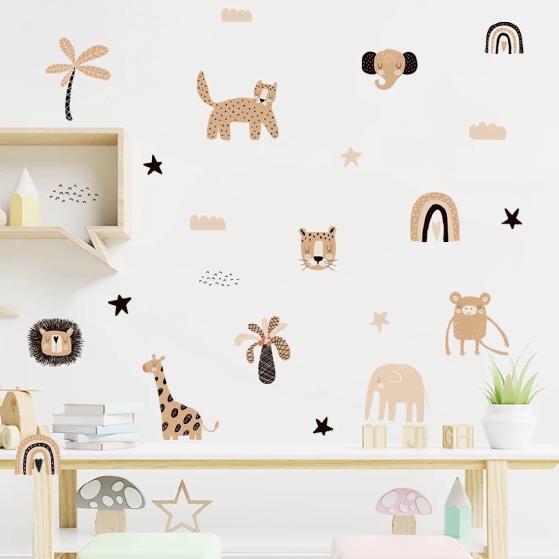 Boho Cartoon Rainbows Star Cut - đánh giá và giá Baby Nursery Decor Girl
